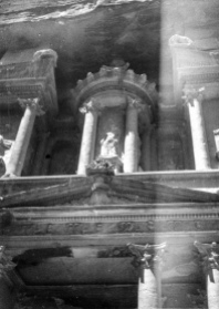 Picture Fred took of the Treasury, complete with light leakage. If you look very closely, you will note that the third pillar on the left is missing. It was re-erected sometime after the 1950's.